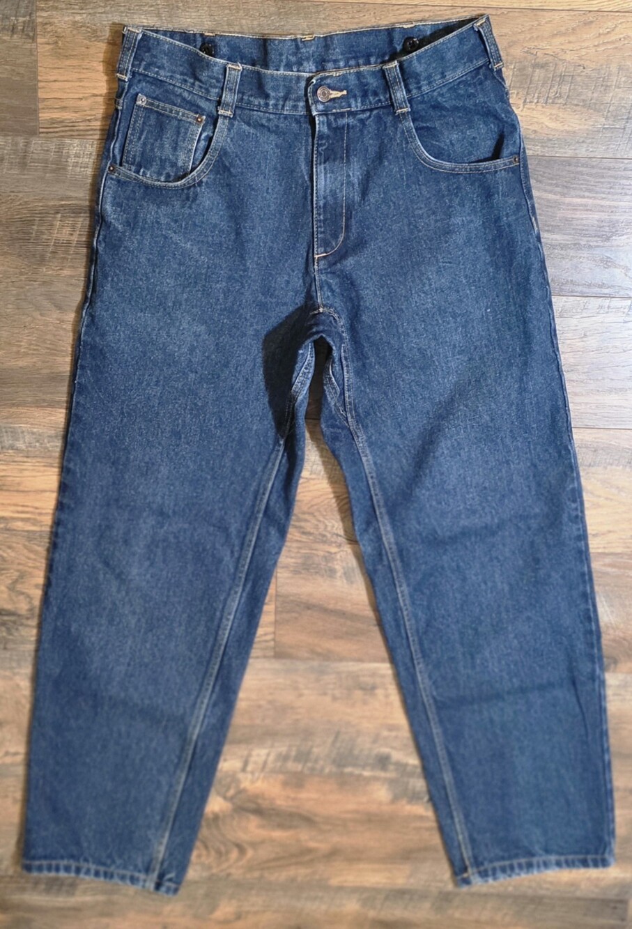 CC Filson Denim Jeans Straight Leg Casual Blue Indigo 34 X 32 Zipper Fly Classic